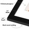Americanflat Poster Frame with Mat - Large Picture Frame - Polished Plexiglass Cover - Hanging Hardware for Horizontal and Vertical Display - Black